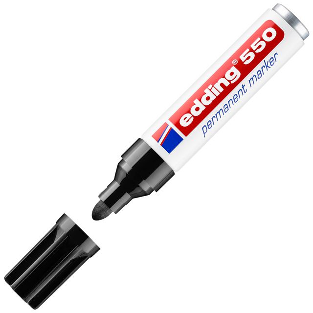Märkpenna Edding 550 svart (10 pack)