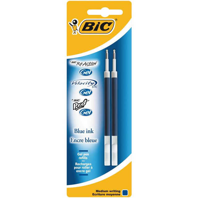 Refill Bic ReAction gel blå 2/fp (20 pack)