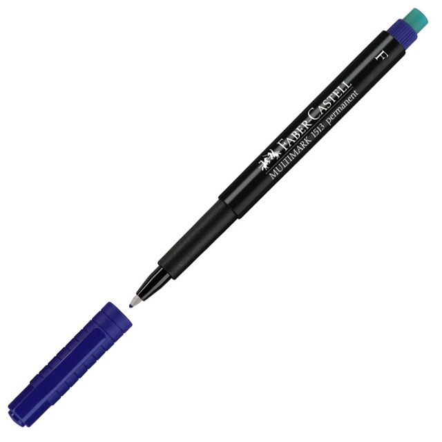 Märkpenna VF FABER CASTELL fine blå (10 pack)