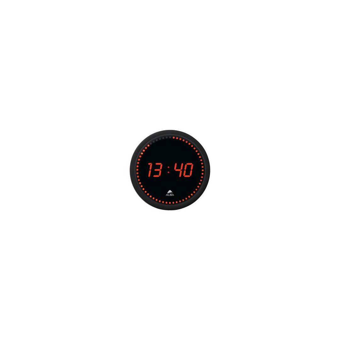 Väggur Alba LED Ø30cm svart/röd