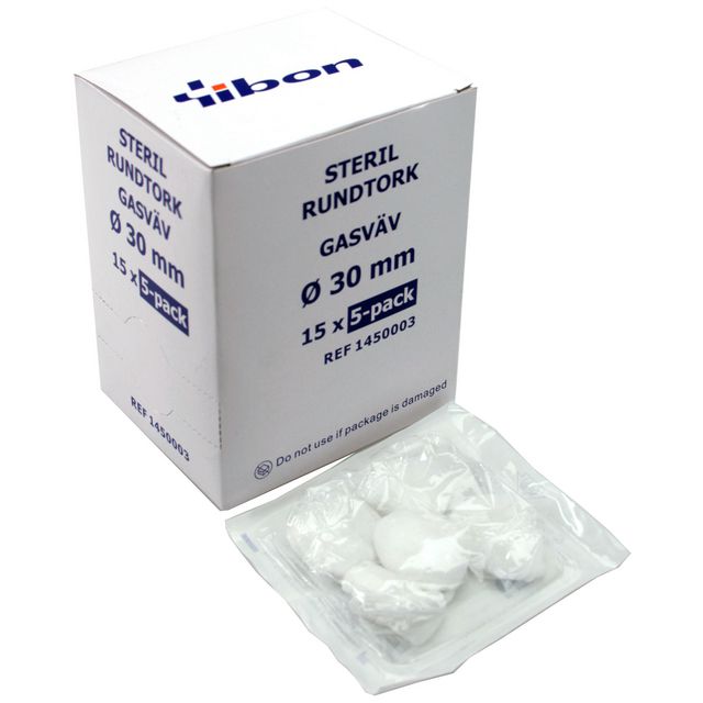 Rundtork GV steril 5-p 30mm 75/fp