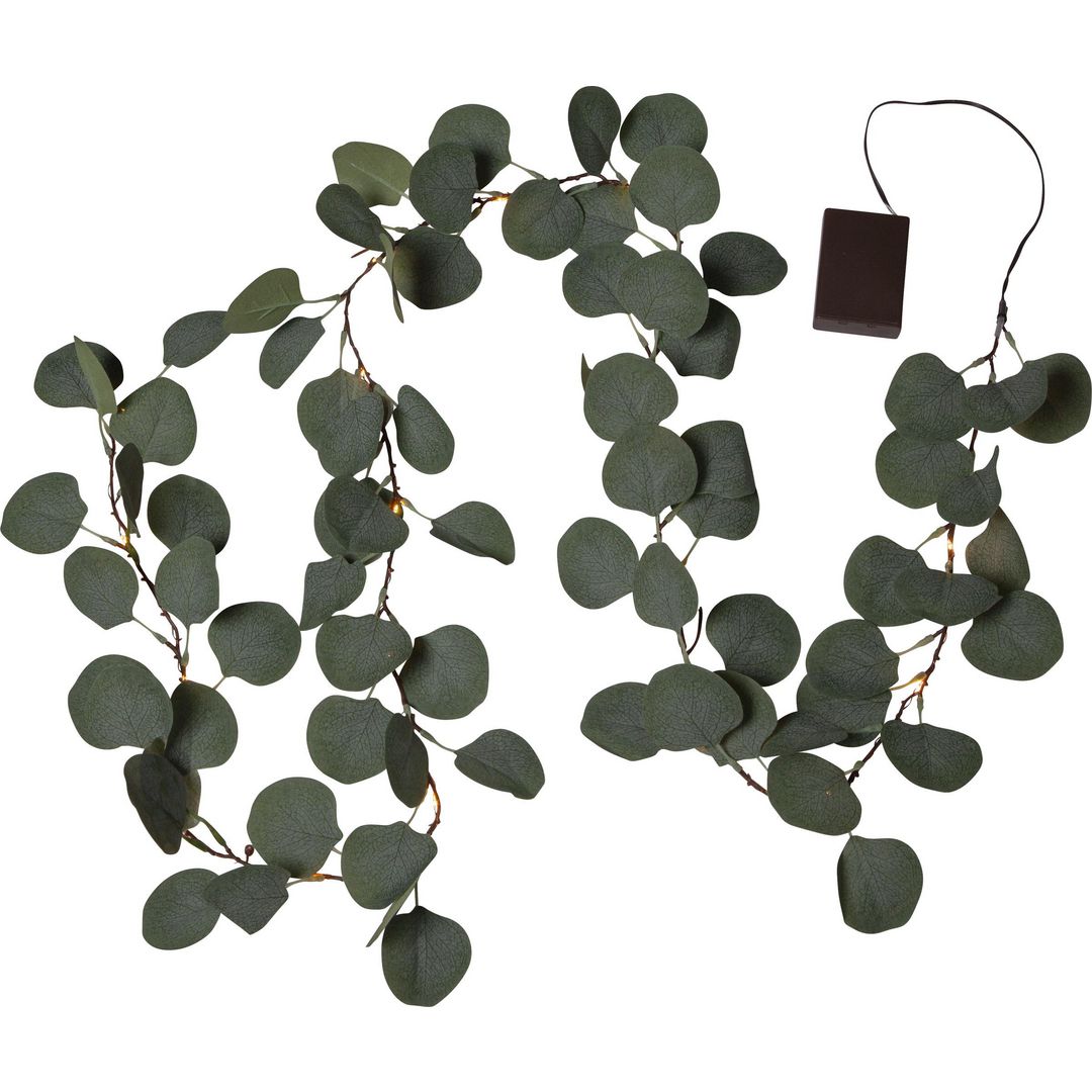 Ljusslinga Eucalyptus timer 180cm