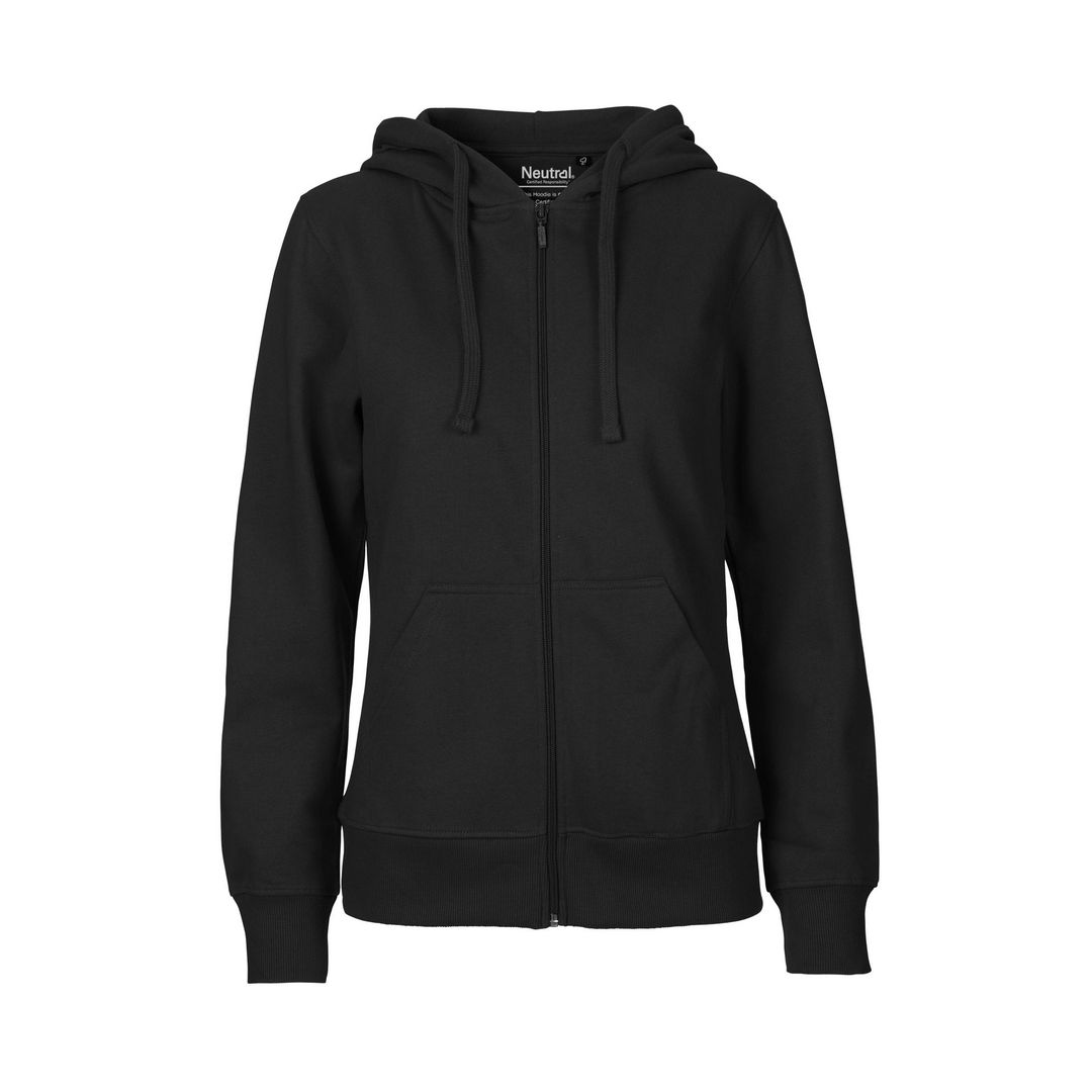 Hoodie zip NEUTRAL O83301 dam svart XS