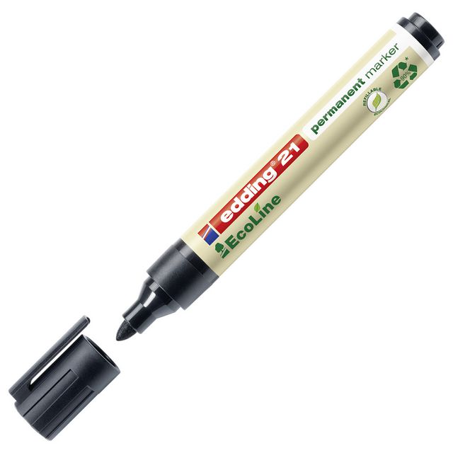 Märkpenna Edding Ecoline 21 svart (10 pack)