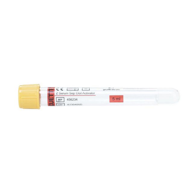VACUETTE Guldgul Serum Gel7/5ml 50/fp