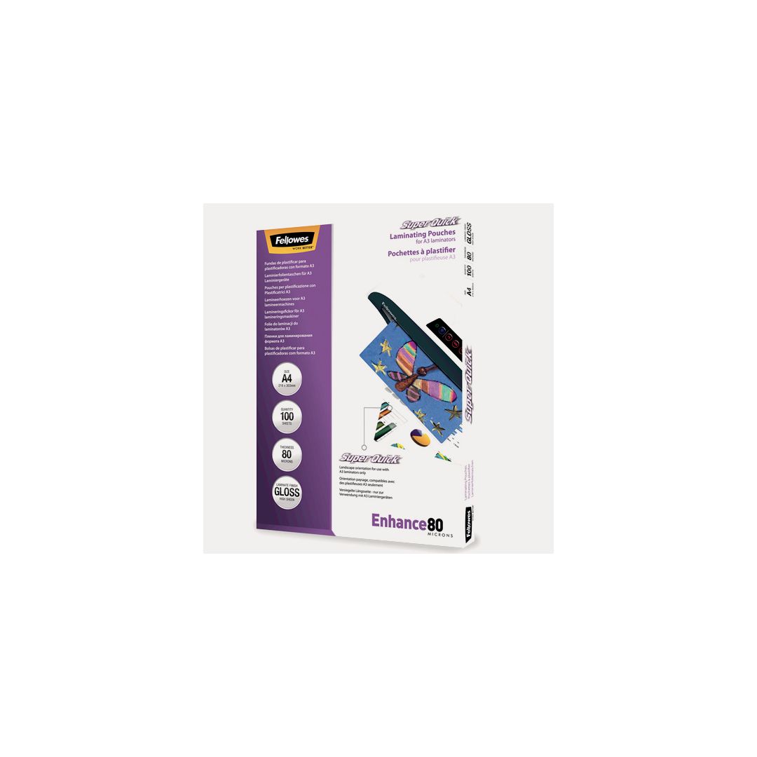 Laminat Fellowes A4 80mic quick 100/fp