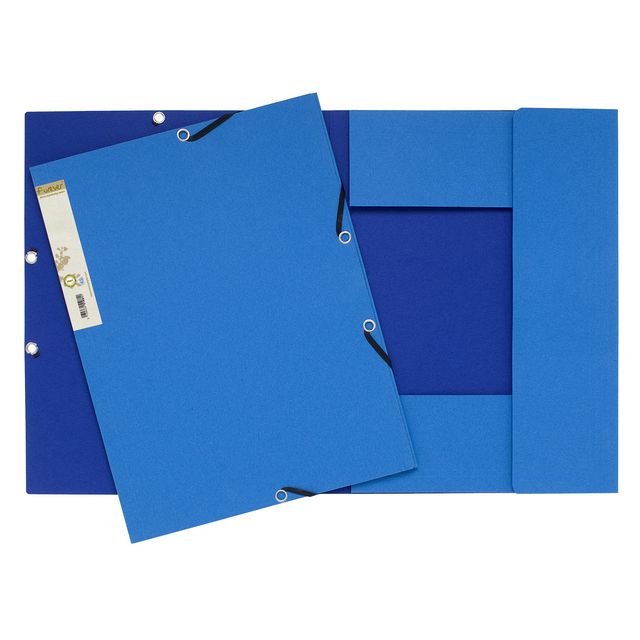 Gummibandsmapp FOREVER kartong 3-kl blå