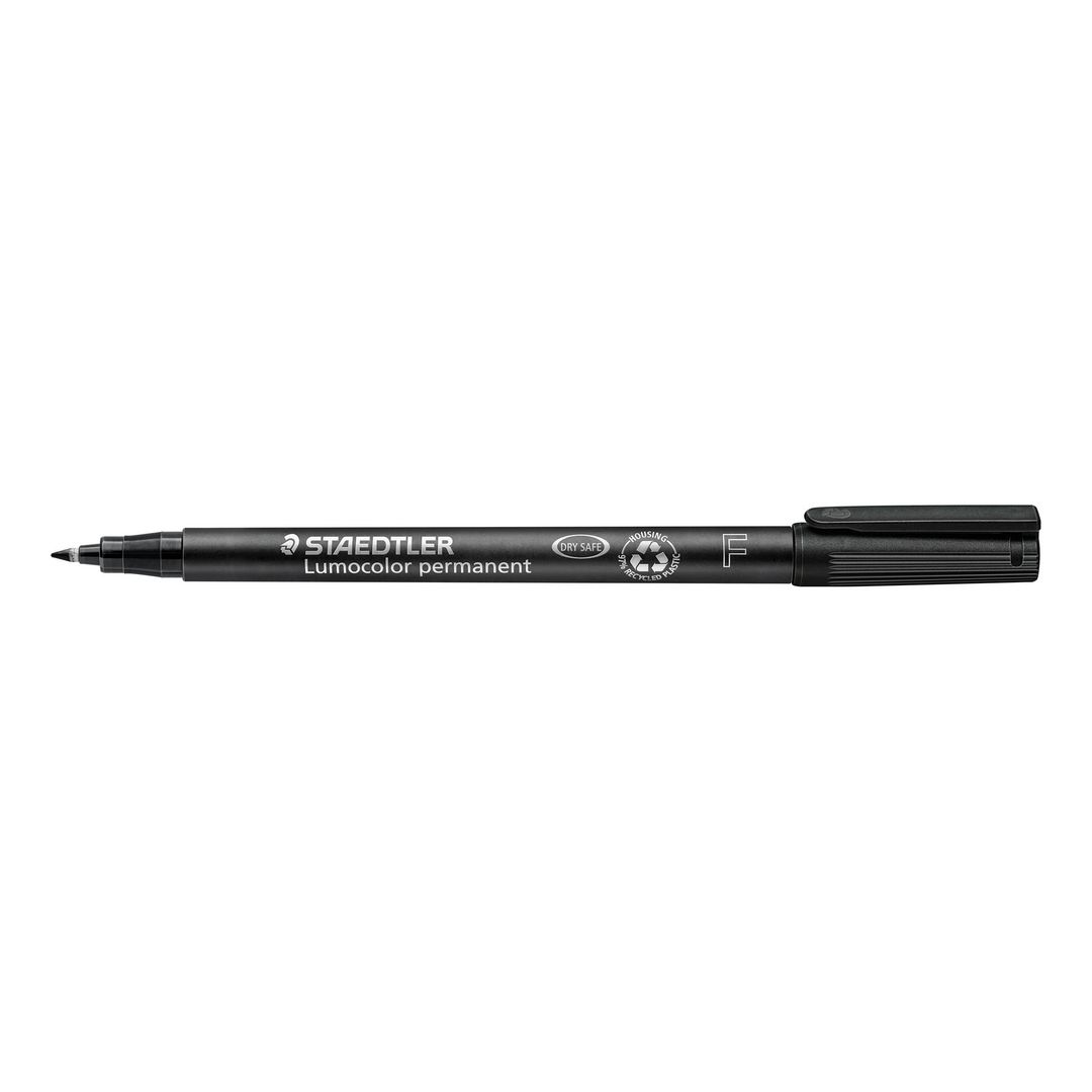 Universalpenna Lumocolor F P svart (10 pack)
