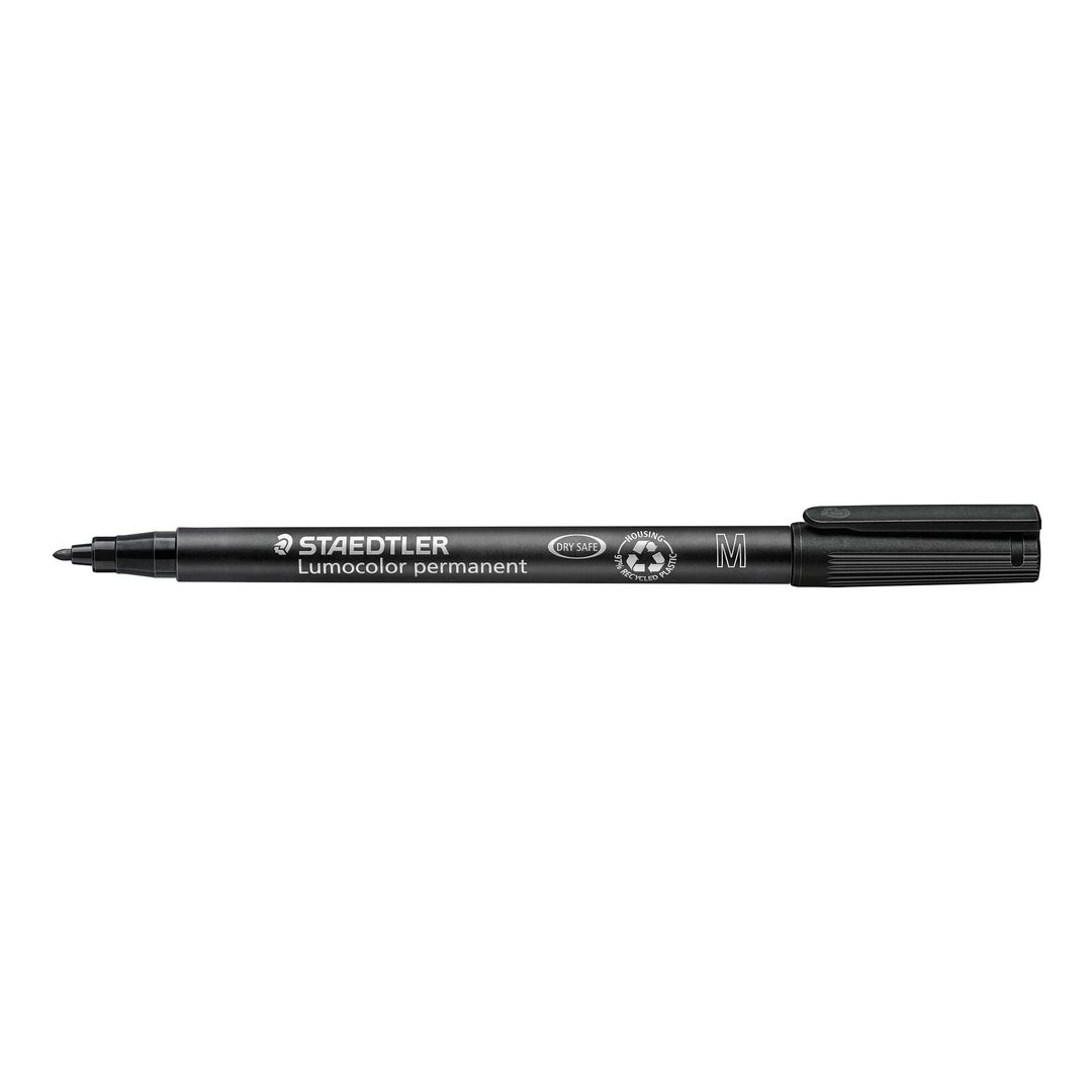 Universalpenna Lumocolor M P svart (10 pack)