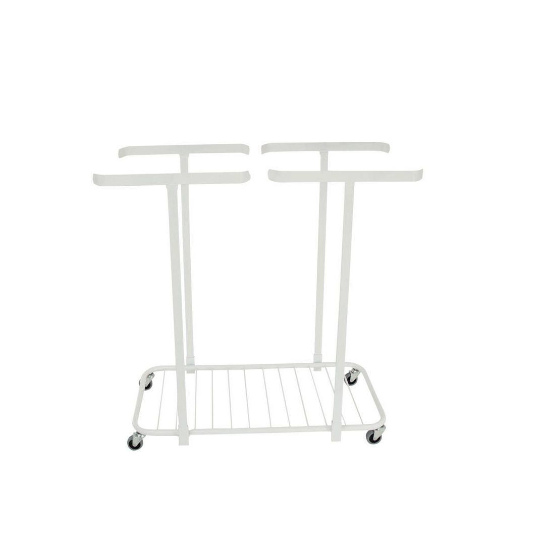 Säckvagn dubbel 4 hjul 100-125L vit