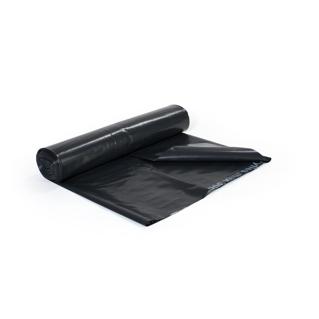 Plastsäck LD 125L tryck 90my svart 10/rl