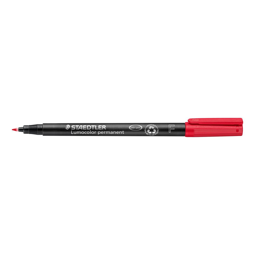 Universalpenna Lumocolor F P röd (10 pack)