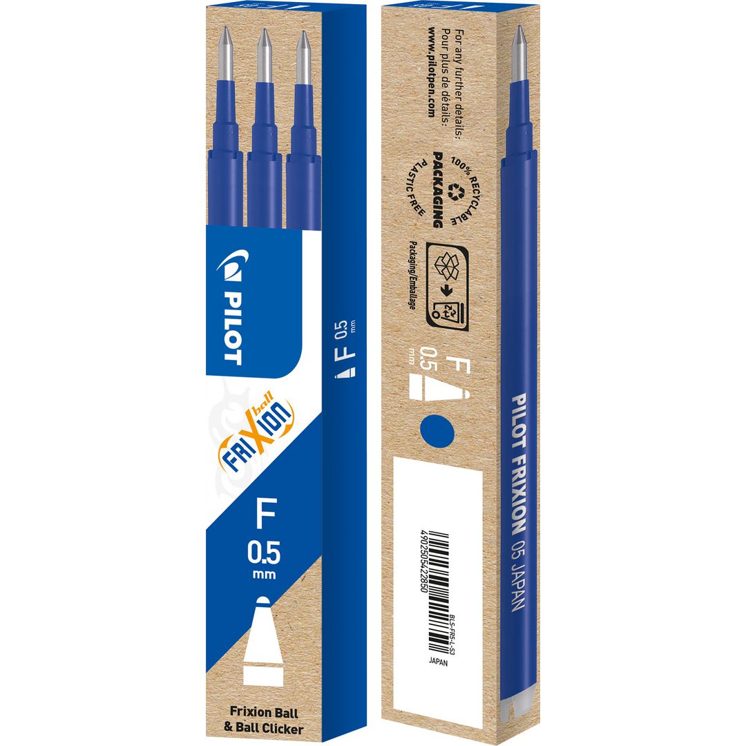 Refill PILOT Frixion 0,5mm blå 3/fp
