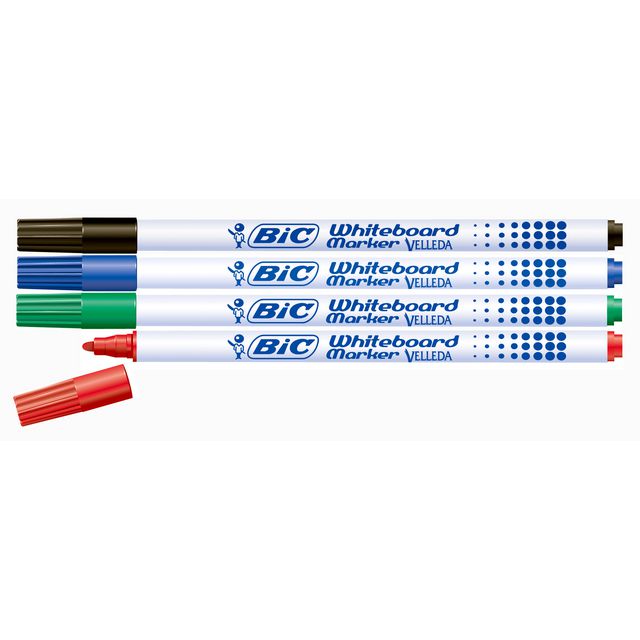 Whiteboardpenna Bic Velleda 1721 4/fp