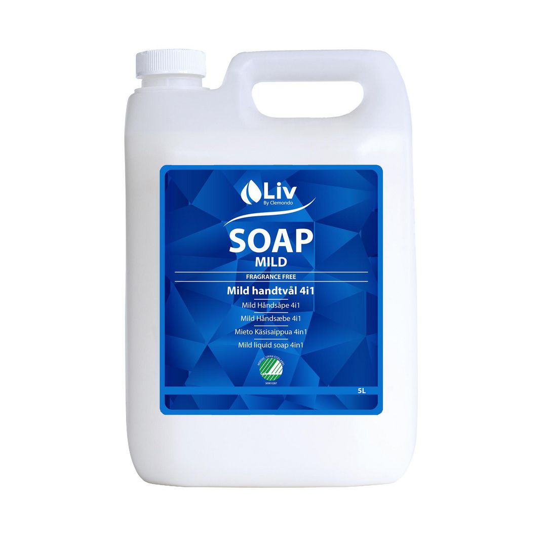 Tvål LIV Mild 4 i 1 oparfymerad 5L