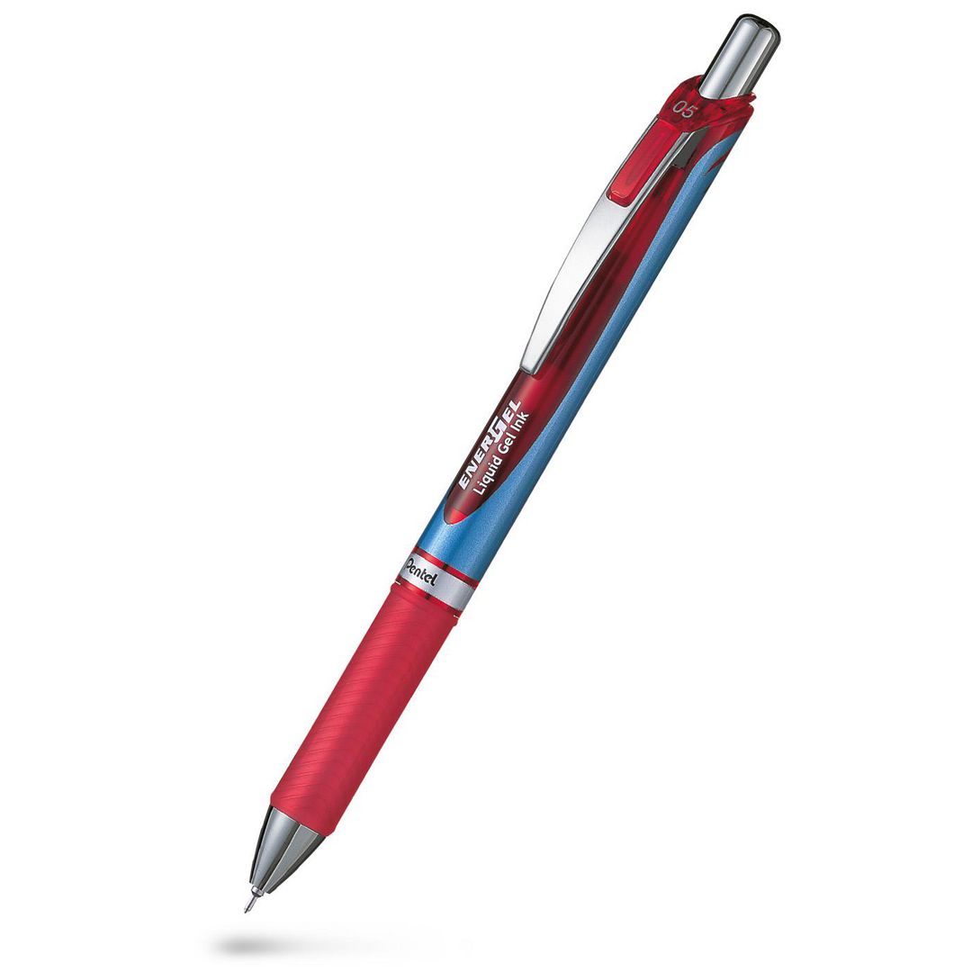 Gelpenna PENTEL EnerGel needle 0,5 röd (12 pack)