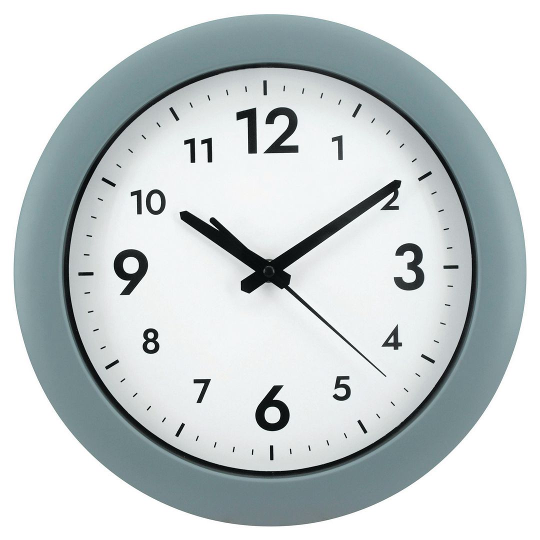 Väggur Easytime Ø30cm grå