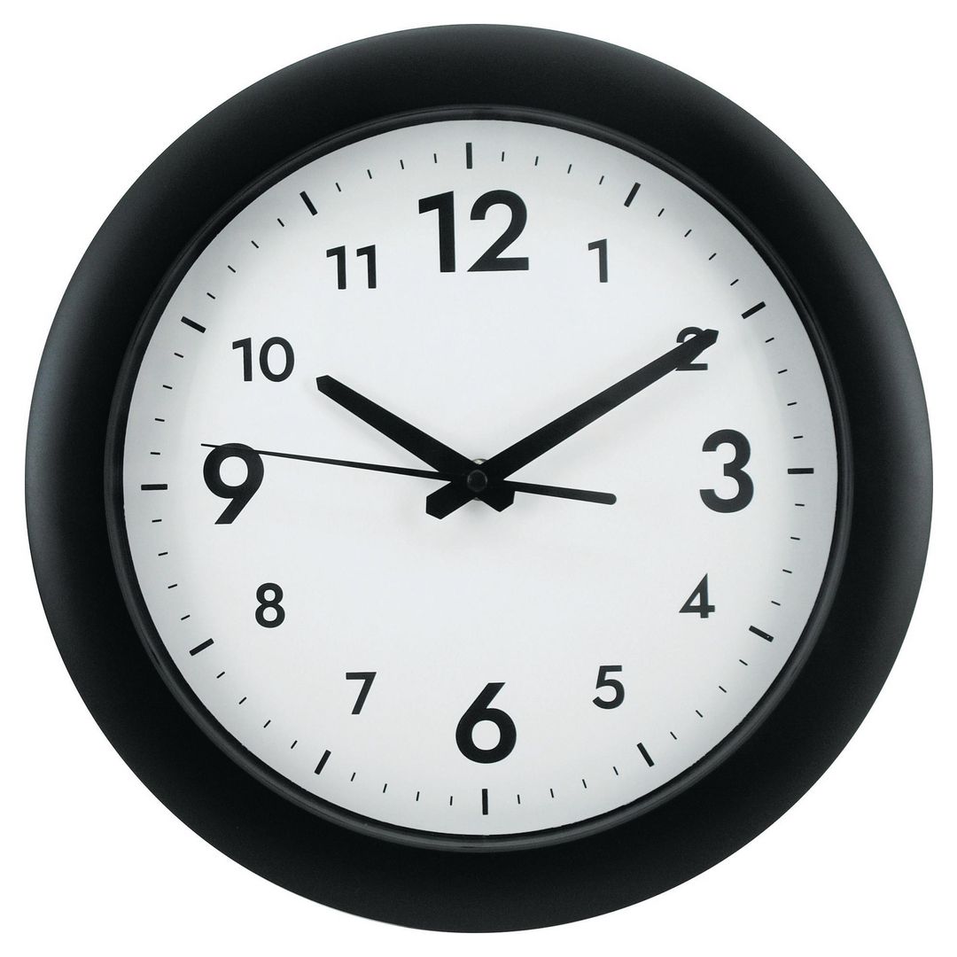 Väggur Easytime Ø30cm svart