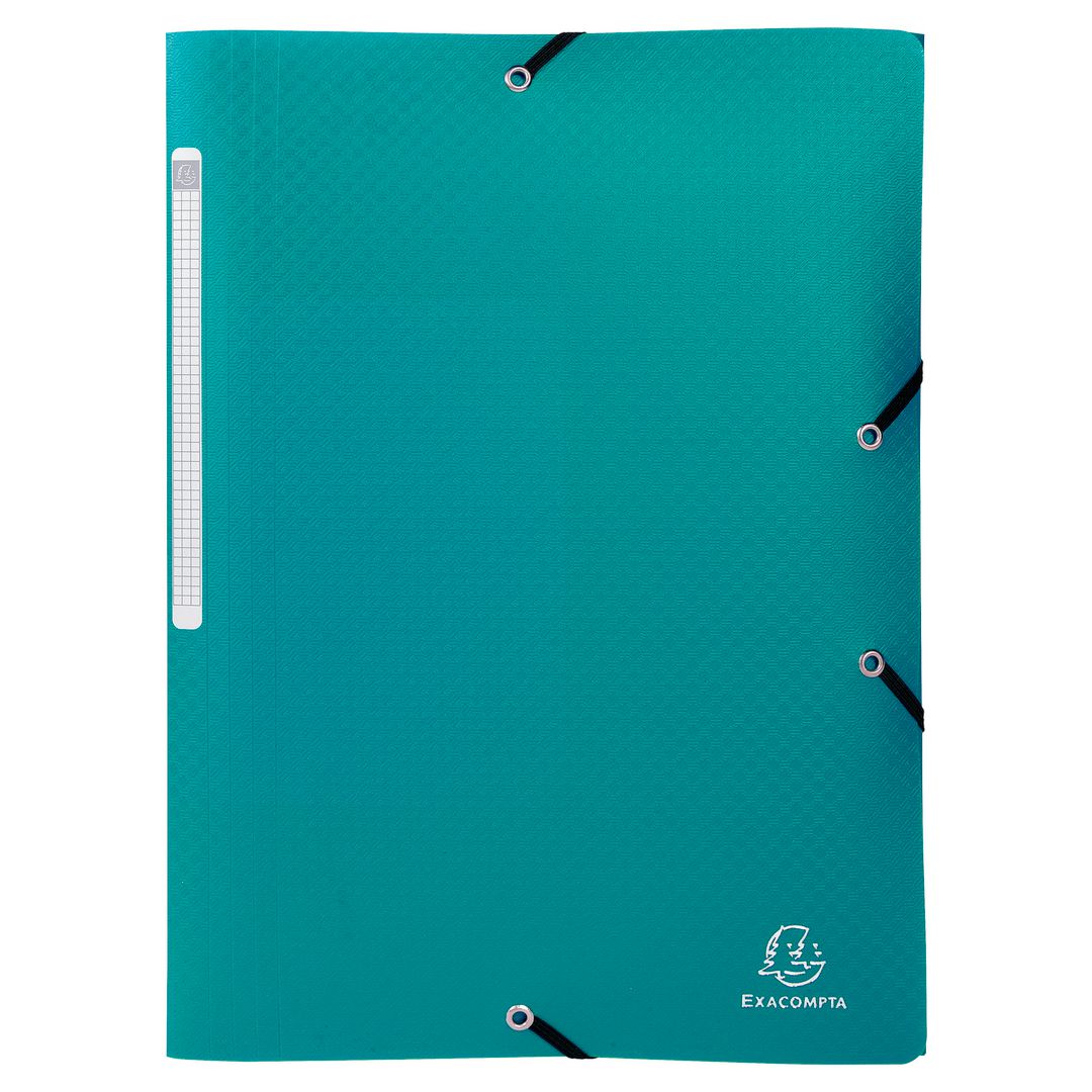 Mapp EXACOMPTA A4 PP rec 3-kl grön (10 pack)