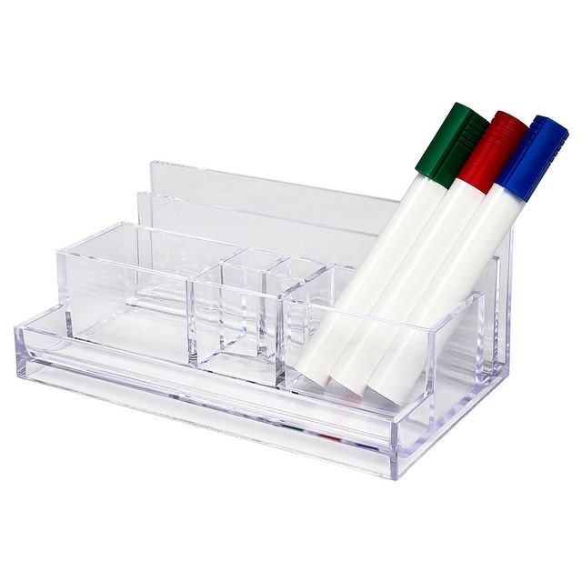 Penn-och prylställ Plexi transparent