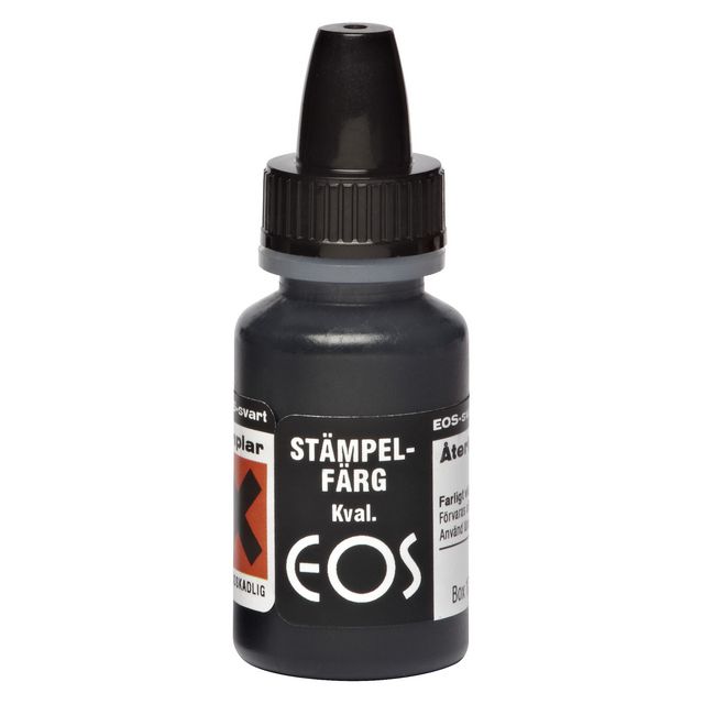 Stämpelfärg EOS svart 10ml (10 pack)