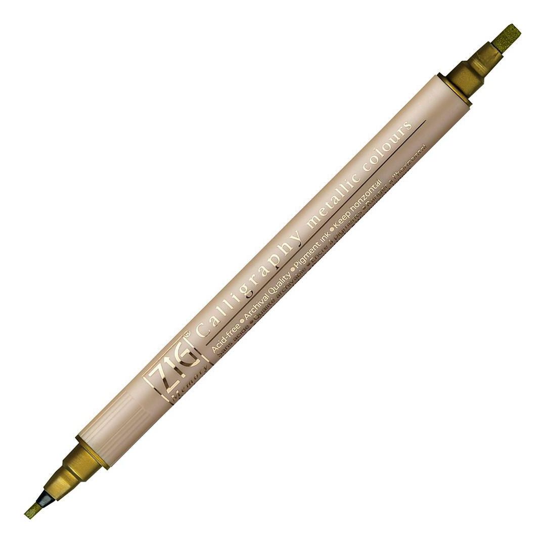 Kalligrafipenna Zig dubbel spets guld (6 pack)