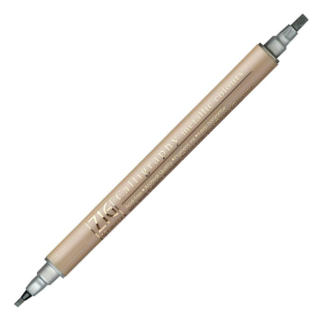 Kalligrafipenna Zig dubbel spets silver (6 pack)