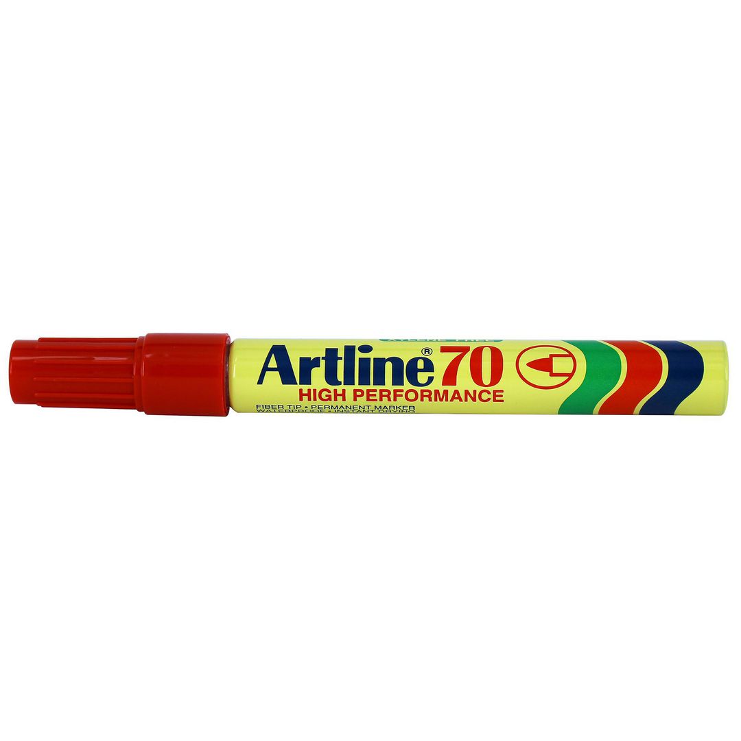 Märkpenna ARTLINE 70 perm. 1,5mm röd (12 pack)