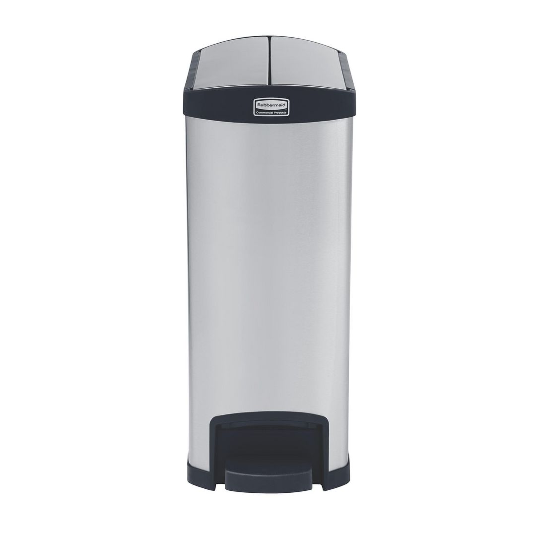 Papperskorg Rubbermaid Slim Jim 50L stål