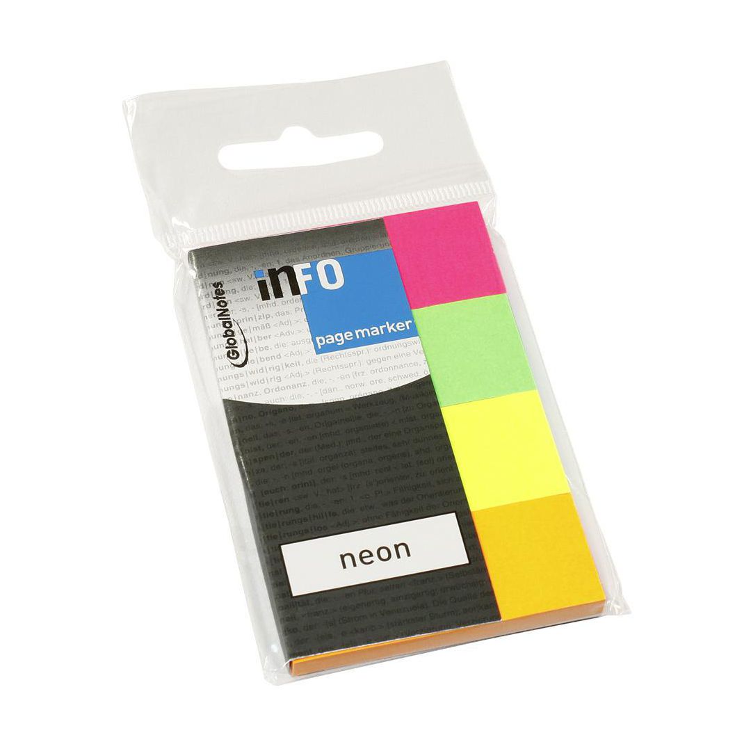Index INFO NOTES 20x50mm 4-f neon 200/fp (12 pack)
