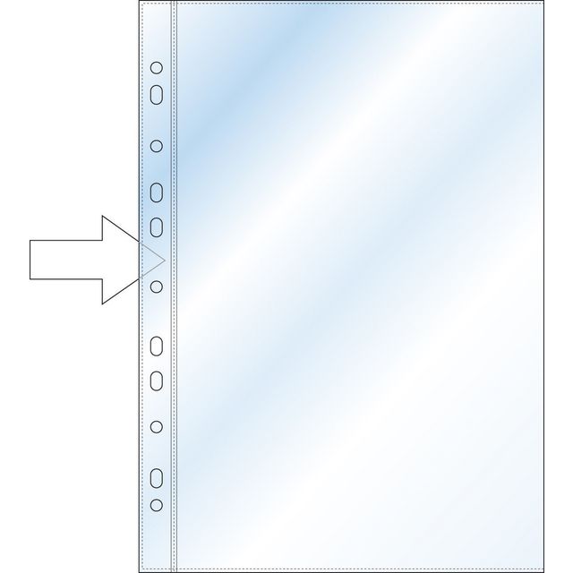 Plastficka A4 0,06mm öppen ryggsida (100 pack)