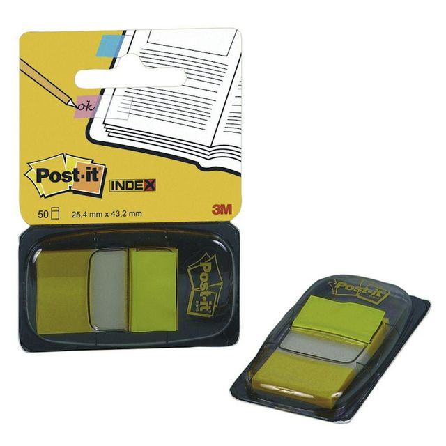 Index Post-It 25,4x43,2mm gul 50/fp (12 pack)
