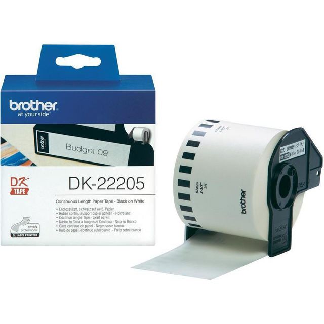 Etikett Brother DK22205 62mmx30,48m