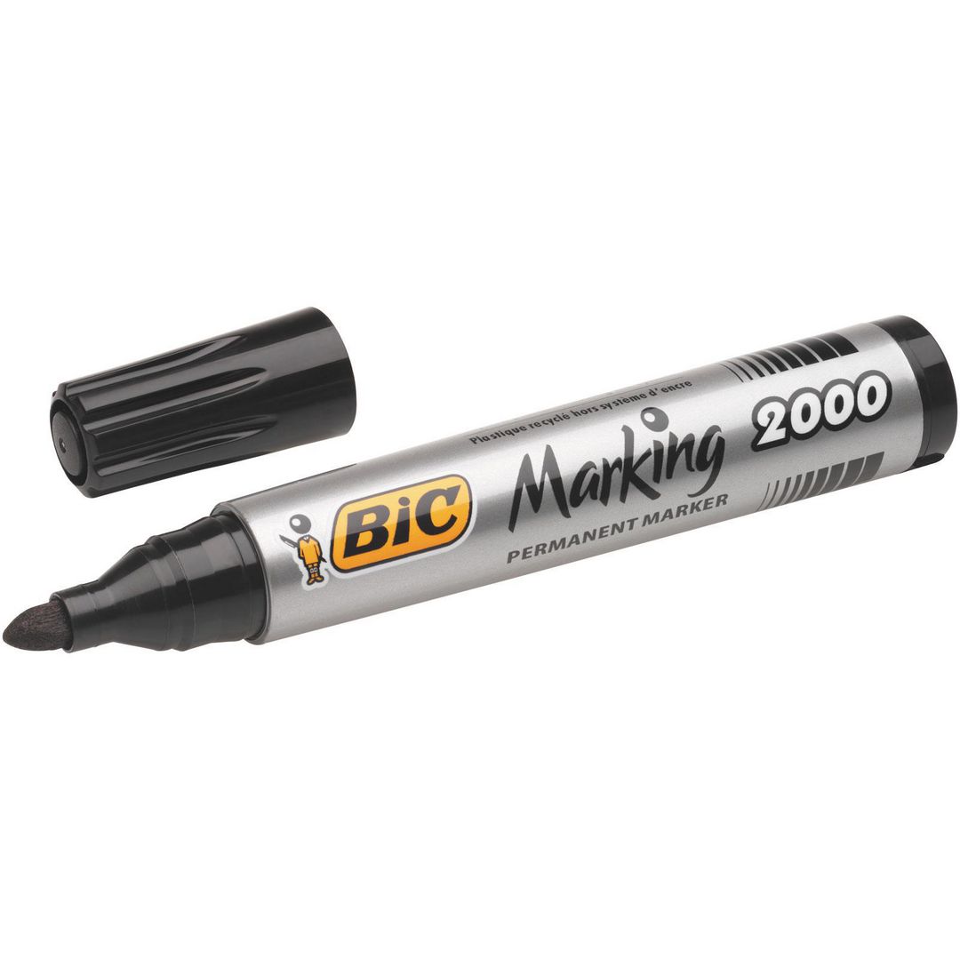 Märkpenna Bic Eco 2000 svart (12 pack)