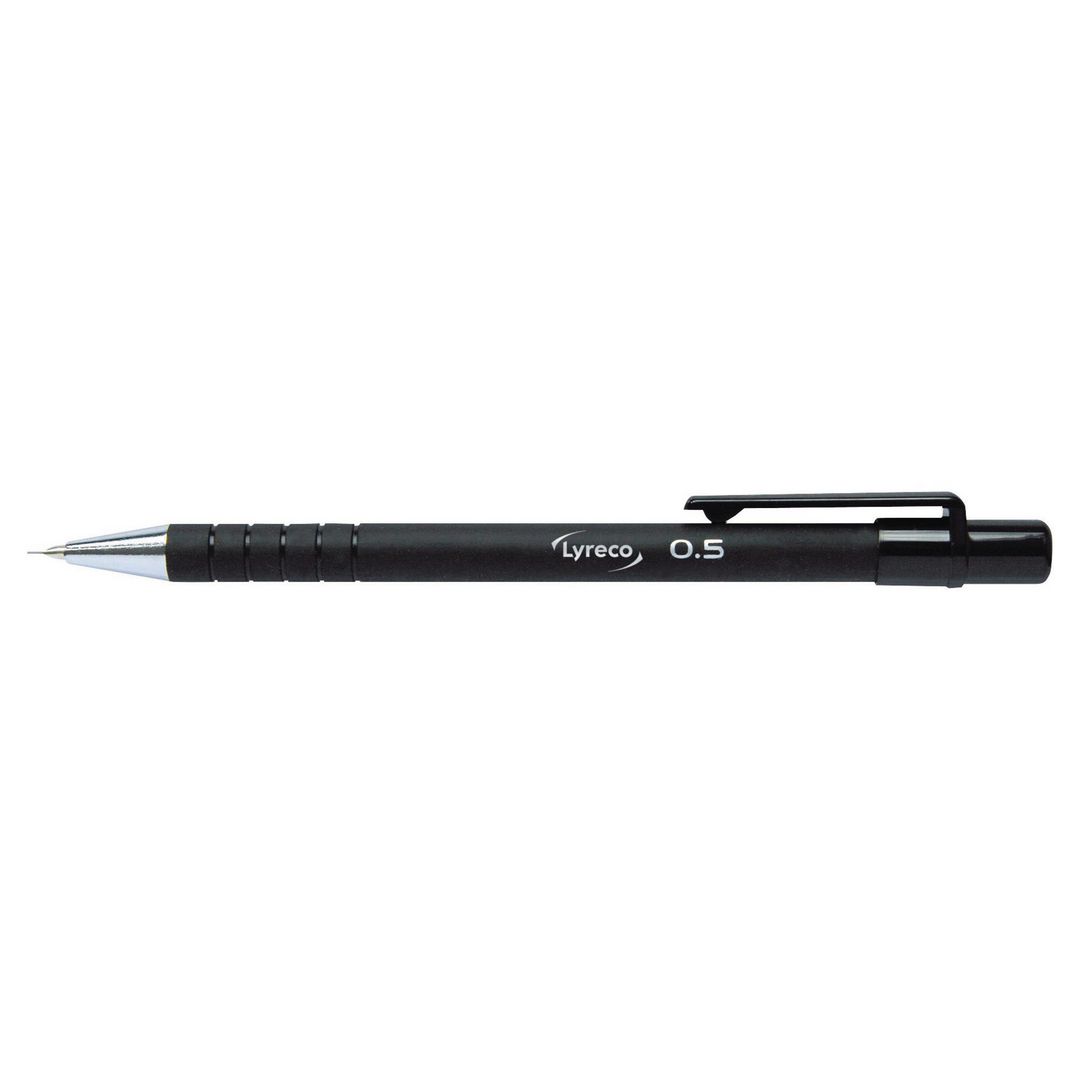 Stiftpenna Lyreco grip 0,5mm svart (12 pack)
