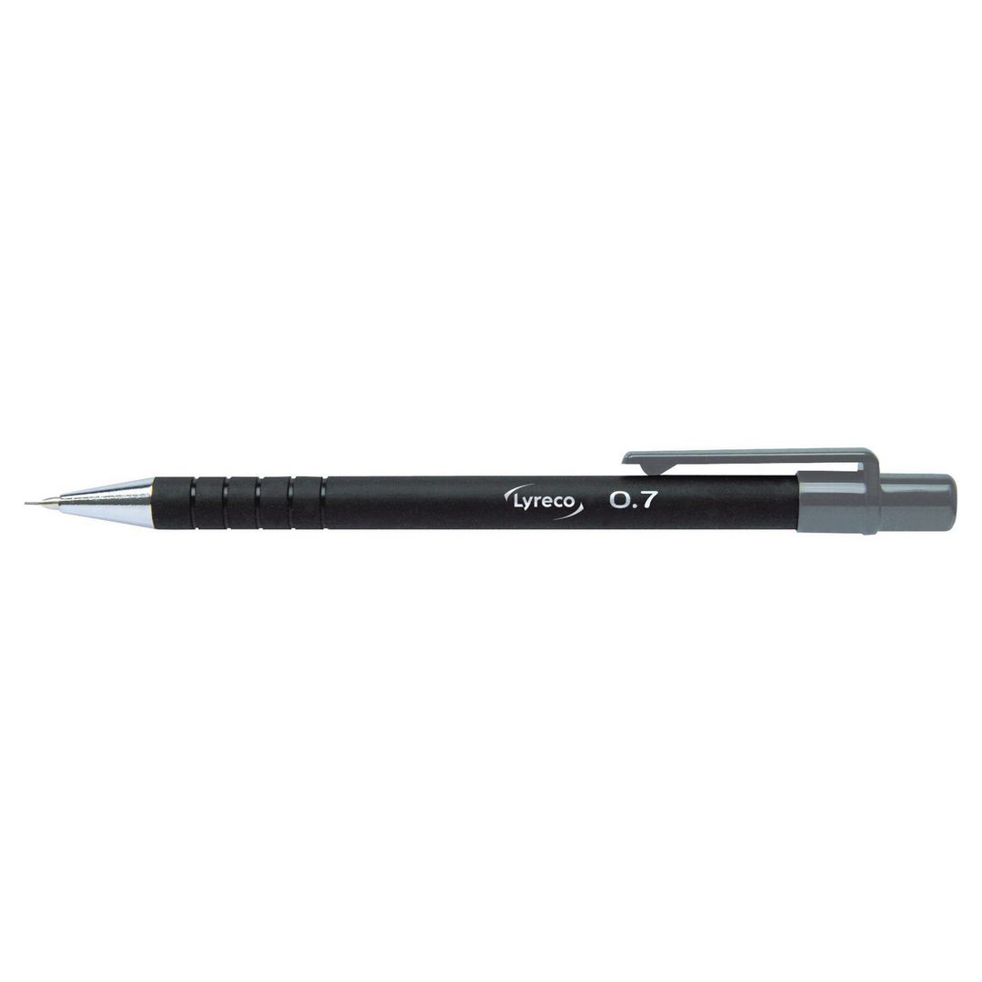 Stiftpenna Lyreco grip 0,7mm svart (12 pack)