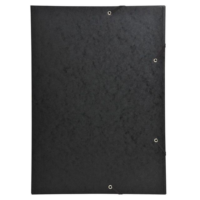 Gummibandsmapp 3-klaff A3 600g svart