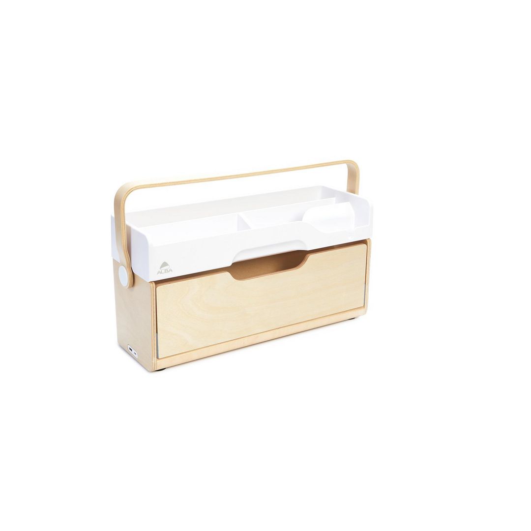 Förvaringsbox bärbar Alba trä