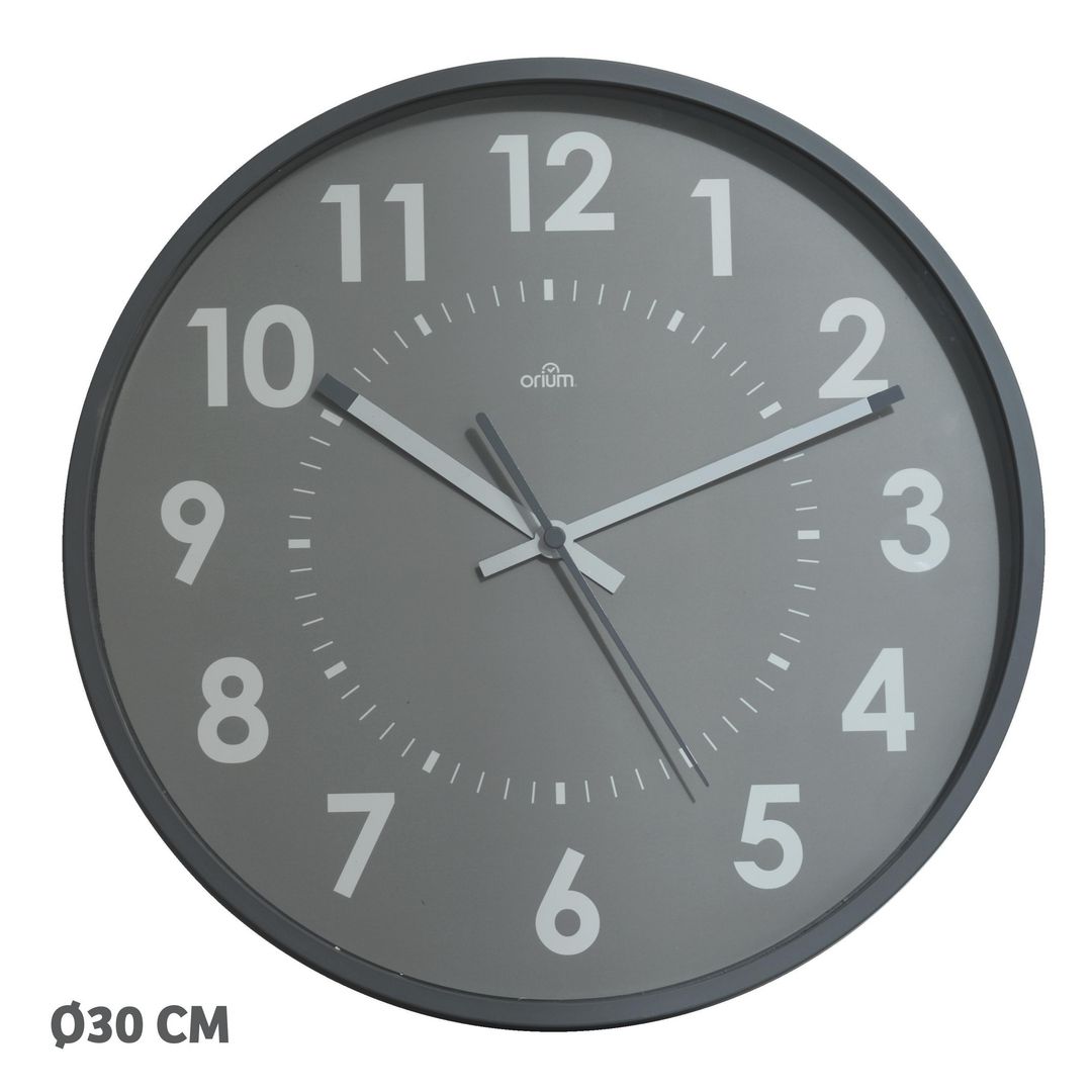 Väggur Cep Silent Ø30cm grå