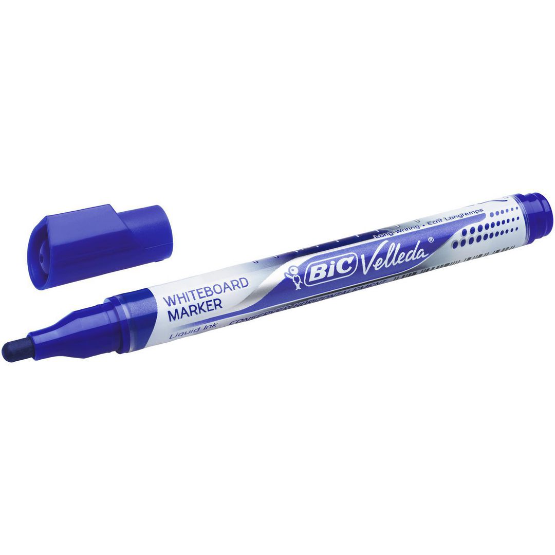Whiteboardpenna BIC Velleda liq B12 blå (12 pack)
