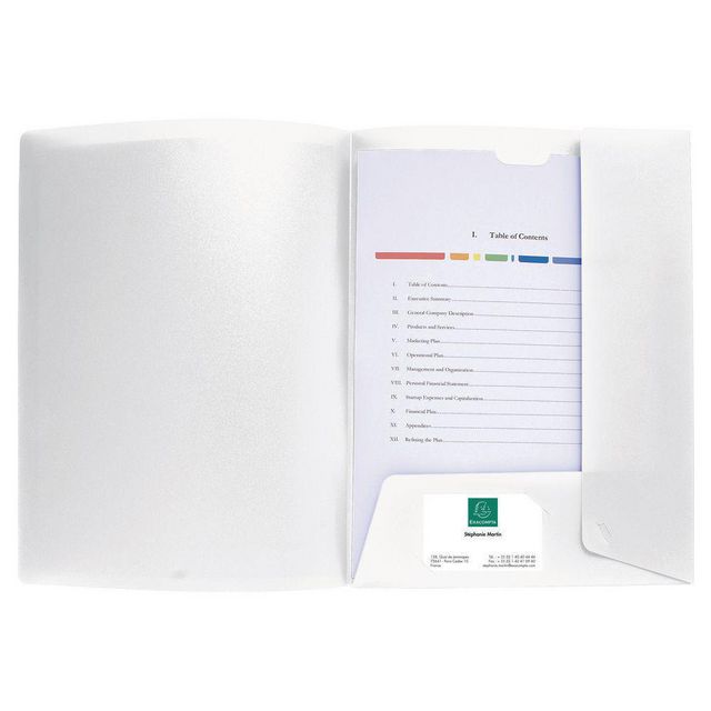 Projektmapp EXACOMPTA PP A4 vit (10 pack)