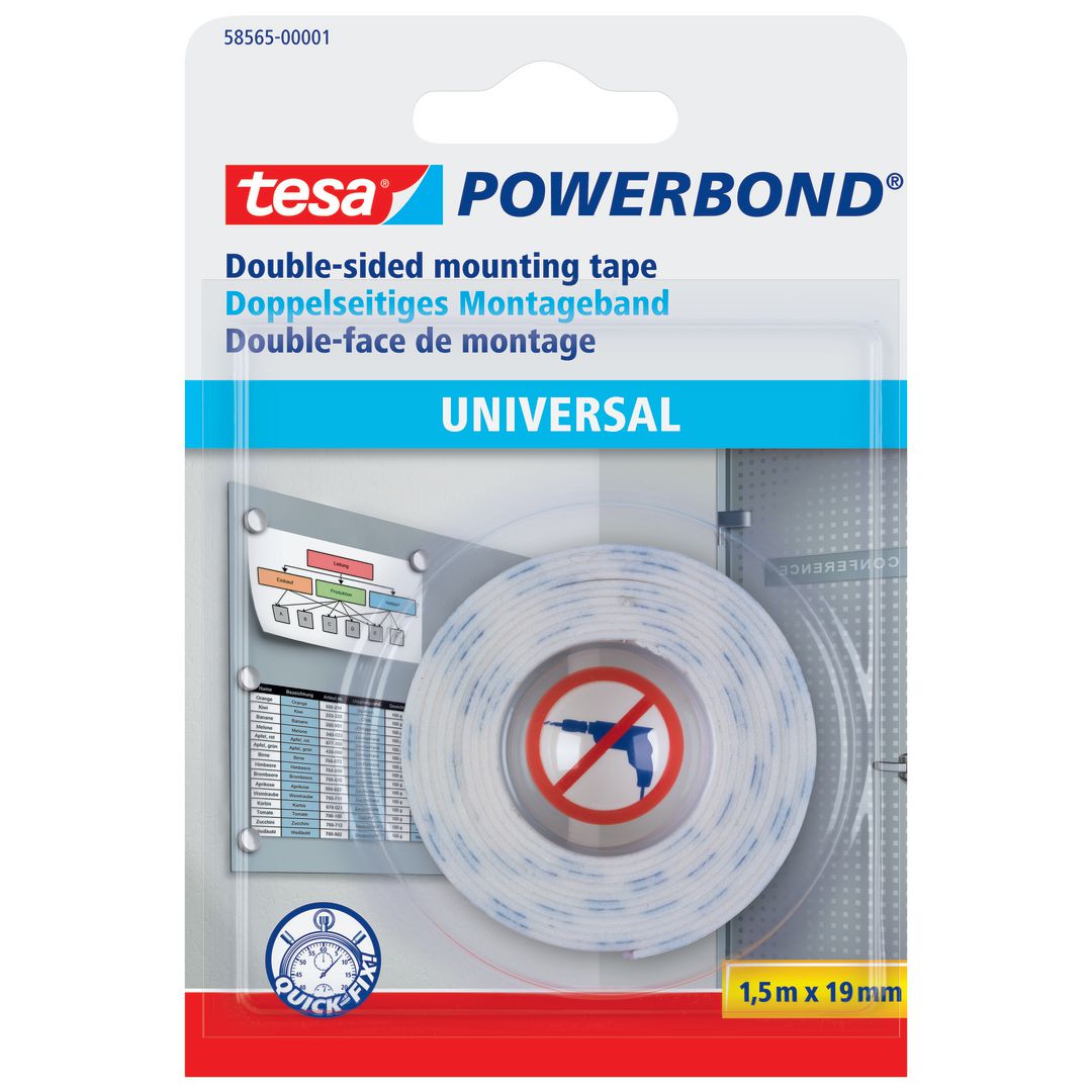 Dubbelhäftande TESA Powerbond 1,5mx19mm