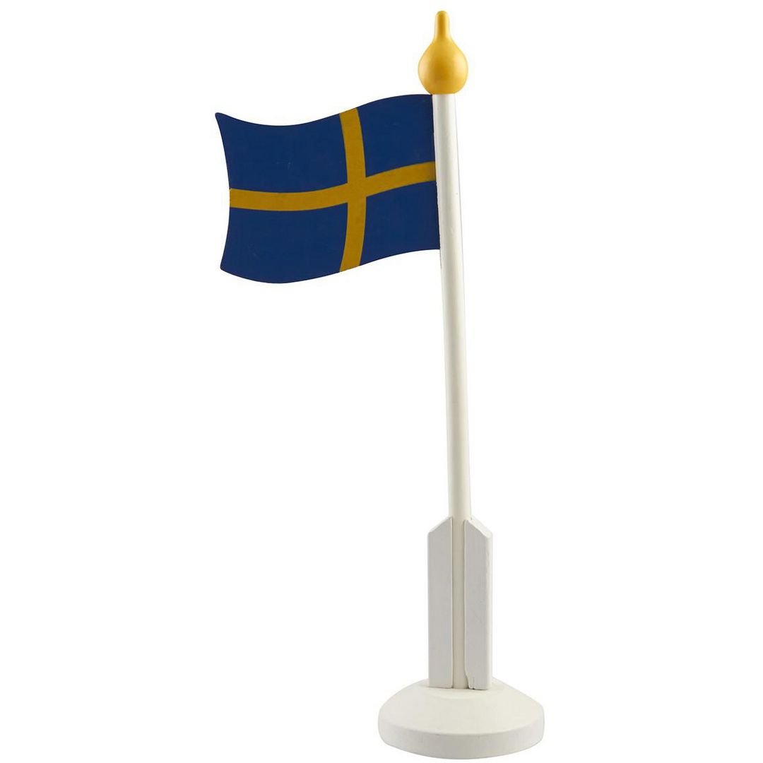 Bordsflagga Svenska flaggan med fot 37cm