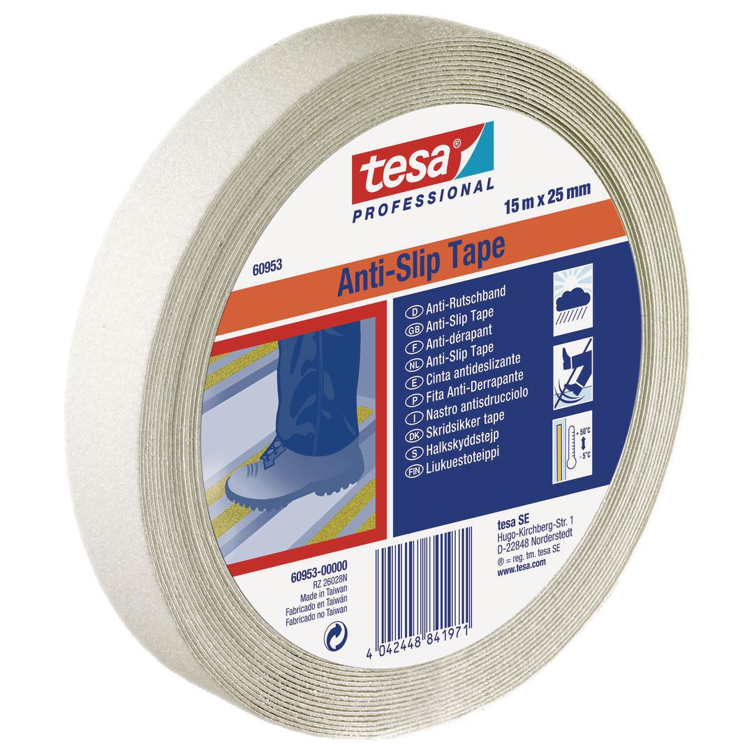 Halkskyddstejp TESA 25mmx15m flourescent