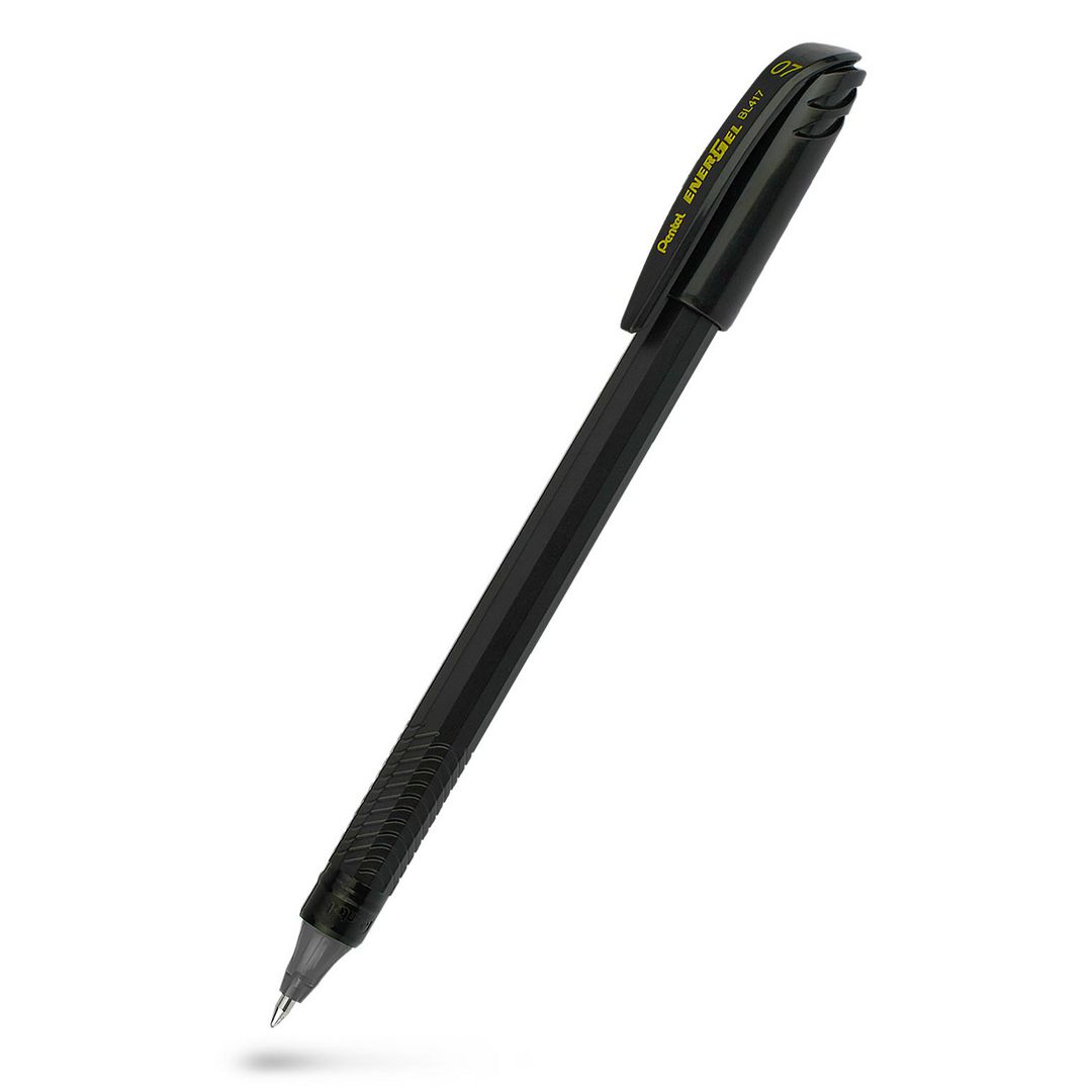 Gelpenna Pentel EnerGel m huv 0,7 svart (12 pack)