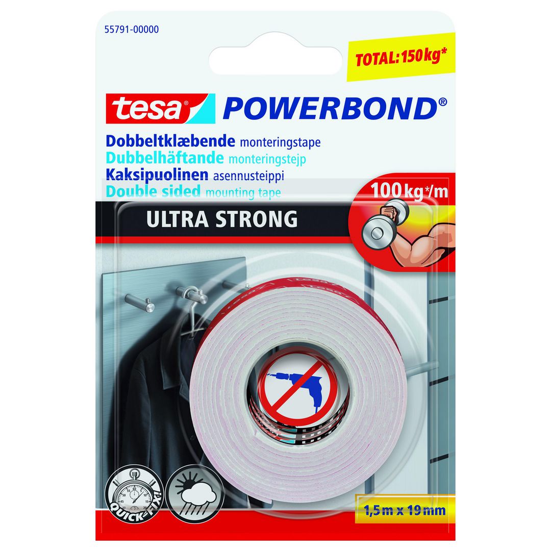 Monteringstejp TESA Powerbond 19mmx1,5m