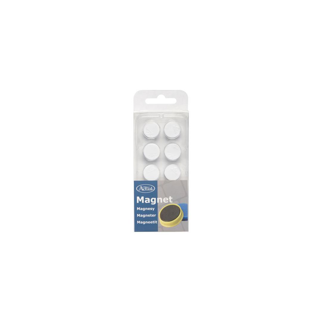 Magnetknappar Actual 16mm vit 10/fp