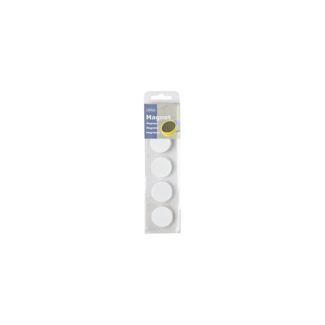 Magnetknappar ACTUAL 30 mm vit 5/fp