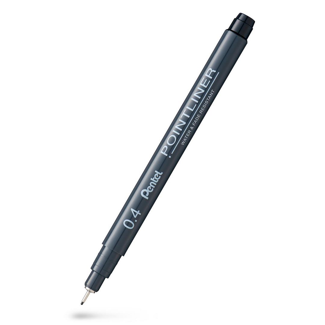 Fineliner Pentel Pointliner 0,4mm svart (12 pack)