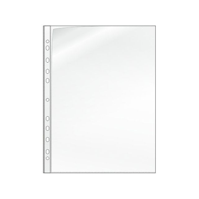 Plastficka A4 0,12mm öppen rygg+kortsida (100 pack)